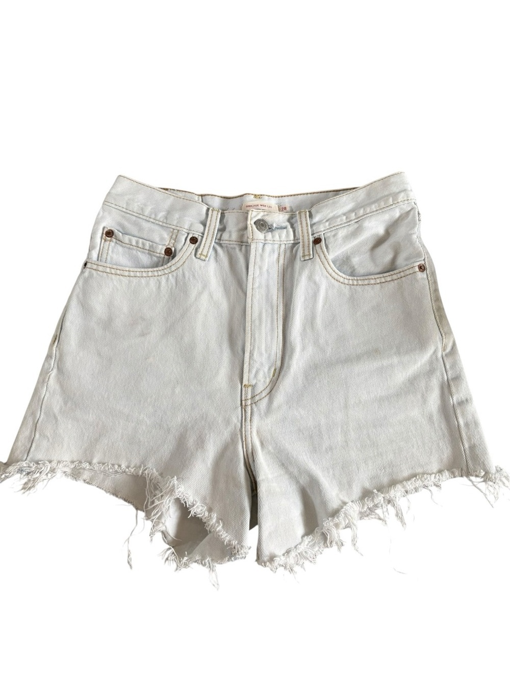 LEVI'S Premium Ribcage Wide Leg Jean Shorts I Size: 28